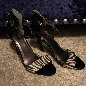 Zebra print heels
